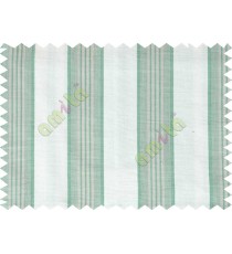 Green white equal stripes main cotton curtain designs